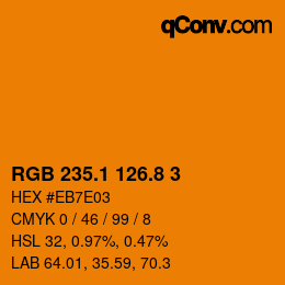 Color code: RGB 235.1 126.8 3 | qconv.com