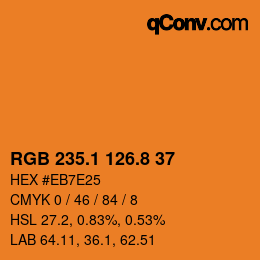 Color code: RGB 235.1 126.8 37 | qconv.com