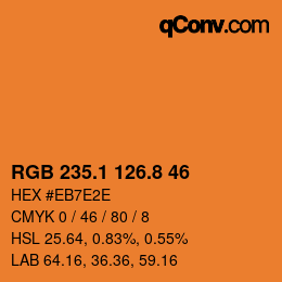 Color code: RGB 235.1 126.8 46 | qconv.com