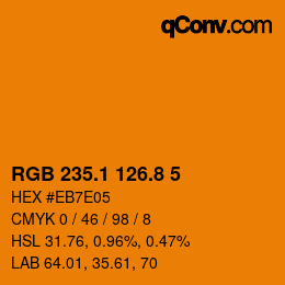 Color code: RGB 235.1 126.8 5 | qconv.com
