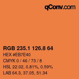 Color code: RGB 235.1 126.8 64 | qconv.com