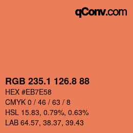 Color code: RGB 235.1 126.8 88 | qconv.com
