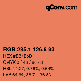 Color code: RGB 235.1 126.8 93 | qconv.com