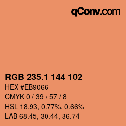 Color code: RGB 235.1 144 102 | qconv.com
