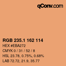 カラーコード: RGB 235.1 162 114 | qconv.com