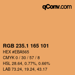 カラーコード: RGB 235.1 165 101 | qconv.com