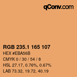 カラーコード: RGB 235.1 165 107 | qconv.com