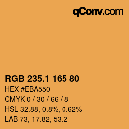 カラーコード: RGB 235.1 165 80 | qconv.com