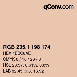 Color code: RGB 235.1 198 174 | qconv.com