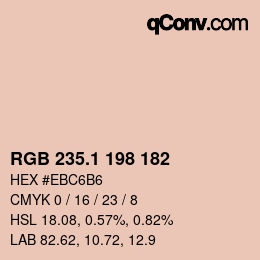 カラーコード: RGB 235.1 198 182 | qconv.com