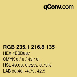 Color code: RGB 235.1 216.8 135 | qconv.com