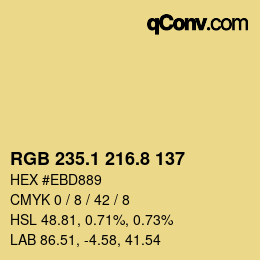 Color code: RGB 235.1 216.8 137 | qconv.com