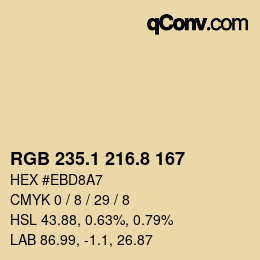 Color code: RGB 235.1 216.8 167 | qconv.com