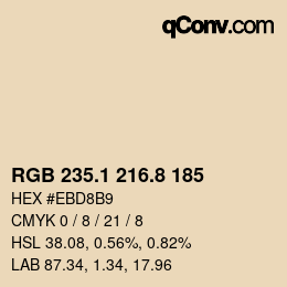 Farbcode: RGB 235.1 216.8 185 | qconv.com