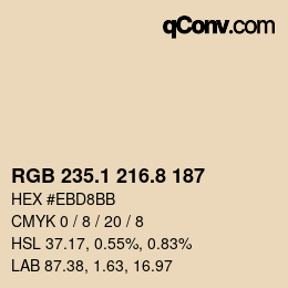 Farbcode: RGB 235.1 216.8 187 | qconv.com