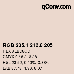 Color code: RGB 235.1 216.8 205 | qconv.com