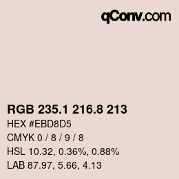Color code: RGB 235.1 216.8 213 | qconv.com