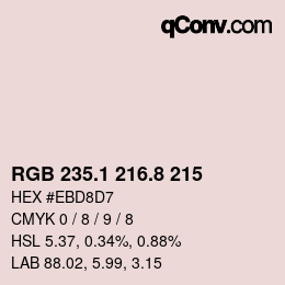 Color code: RGB 235.1 216.8 215 | qconv.com
