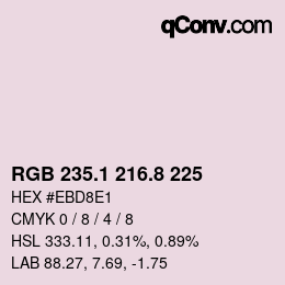 Color code: RGB 235.1 216.8 225 | qconv.com