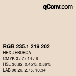 Color code: RGB 235.1 219 202 | qconv.com