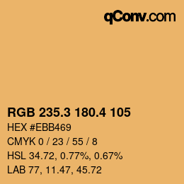 カラーコード: RGB 235.3 180.4 105 | qconv.com