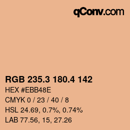 カラーコード: RGB 235.3 180.4 142 | qconv.com