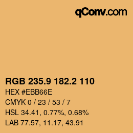 Farbcode: RGB 235.9 182.2 110 | qconv.com