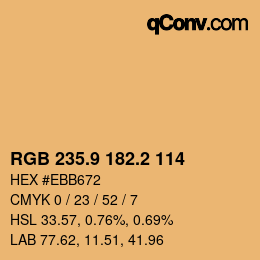 Color code: RGB 235.9 182.2 114 | qconv.com