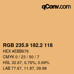 Color code: RGB 235.9 182.2 118 | qconv.com
