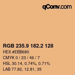 Farbcode: RGB 235.9 182.2 128 | qconv.com