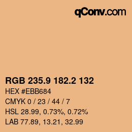 Color code: RGB 235.9 182.2 132 | qconv.com