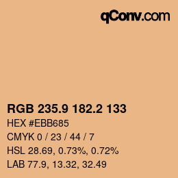 Color code: RGB 235.9 182.2 133 | qconv.com