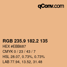 Color code: RGB 235.9 182.2 135 | qconv.com