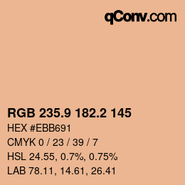 Color code: RGB 235.9 182.2 145 | qconv.com