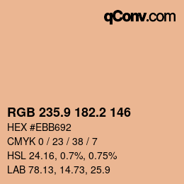 Color code: RGB 235.9 182.2 146 | qconv.com