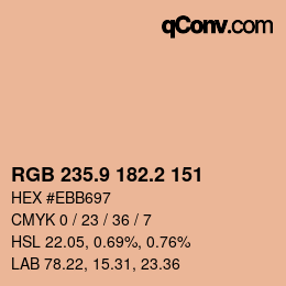 Color code: RGB 235.9 182.2 151 | qconv.com