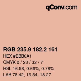 Color code: RGB 235.9 182.2 161 | qconv.com