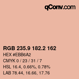 Color code: RGB 235.9 182.2 162 | qconv.com