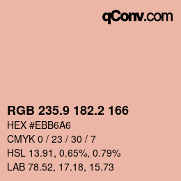 Color code: RGB 235.9 182.2 166 | qconv.com