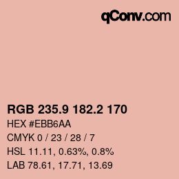 Color code: RGB 235.9 182.2 170 | qconv.com
