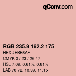 Color code: RGB 235.9 182.2 175 | qconv.com