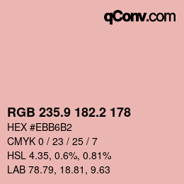 Color code: RGB 235.9 182.2 178 | qconv.com