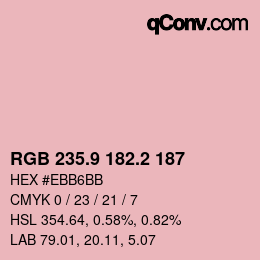 Color code: RGB 235.9 182.2 187 | qconv.com