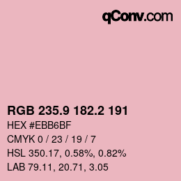 Color code: RGB 235.9 182.2 191 | qconv.com