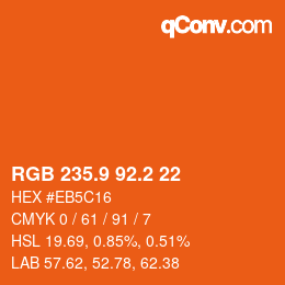 Color code: RGB 235.9 92.2 22 | qconv.com