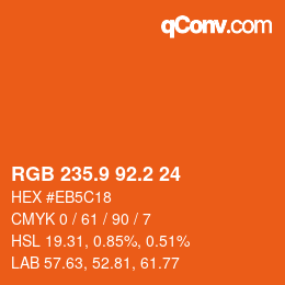 Color code: RGB 235.9 92.2 24 | qconv.com