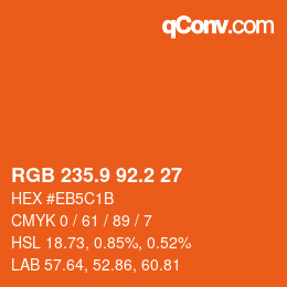 Color code: RGB 235.9 92.2 27 | qconv.com