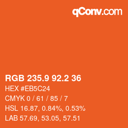 Color code: RGB 235.9 92.2 36 | qconv.com