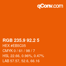 Color code: RGB 235.9 92.2 5 | qconv.com