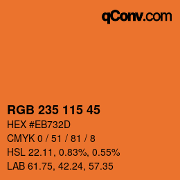 Farbcode: RGB 235 115 45 | qconv.com